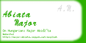 abiata major business card